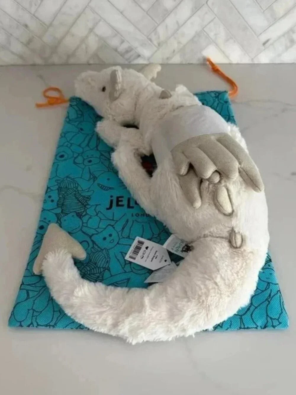 2-Piece Plush Dragon Set Snow & Malachy Soft Stuffed Dragon Toys